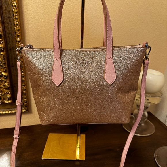 kate spade Handbags - Kate Spade Rose Gold Sparkle Shoulder Bag